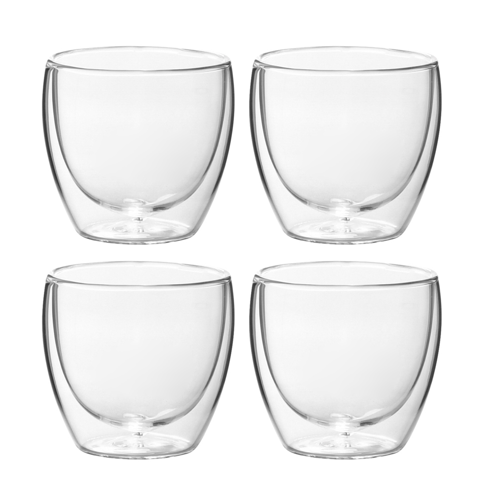 View ProCook Tableware Double Walled Glass Espresso Cup Set Set of 4 information