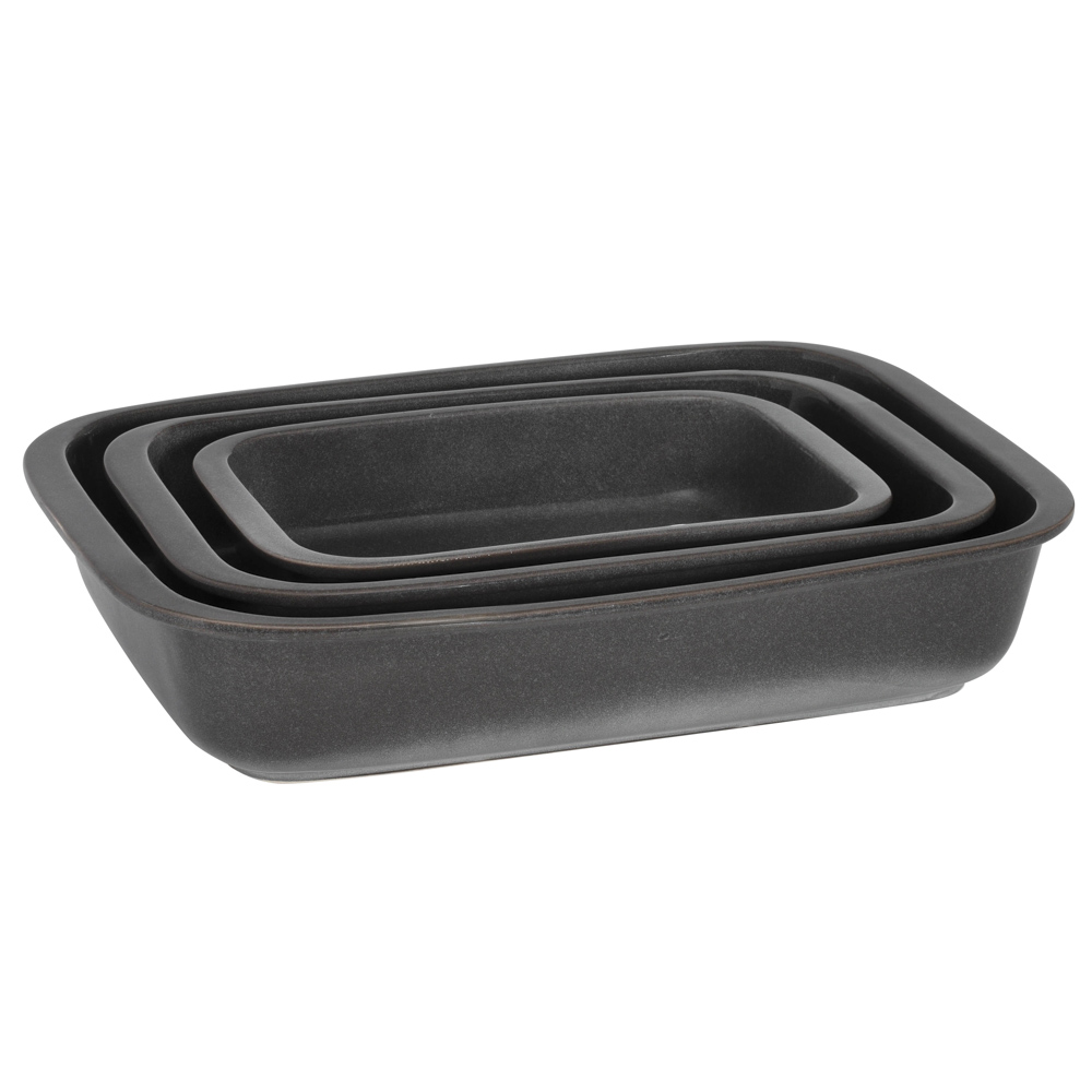 View ProCook Cookware Charcoal Stoneware Oven Dish Set 3 Piece information