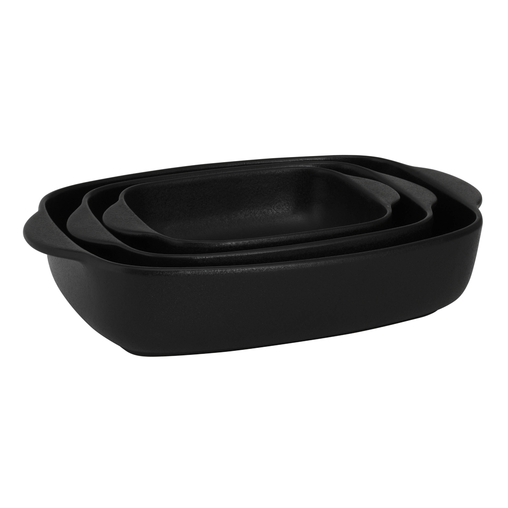 View ProCook Cookware Black Stoneware Oven Dish Set 3 Piece information