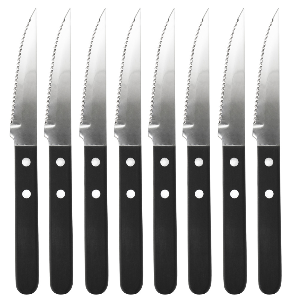 View 8 Piece Black Steak Knife Set Knives by ProCook information