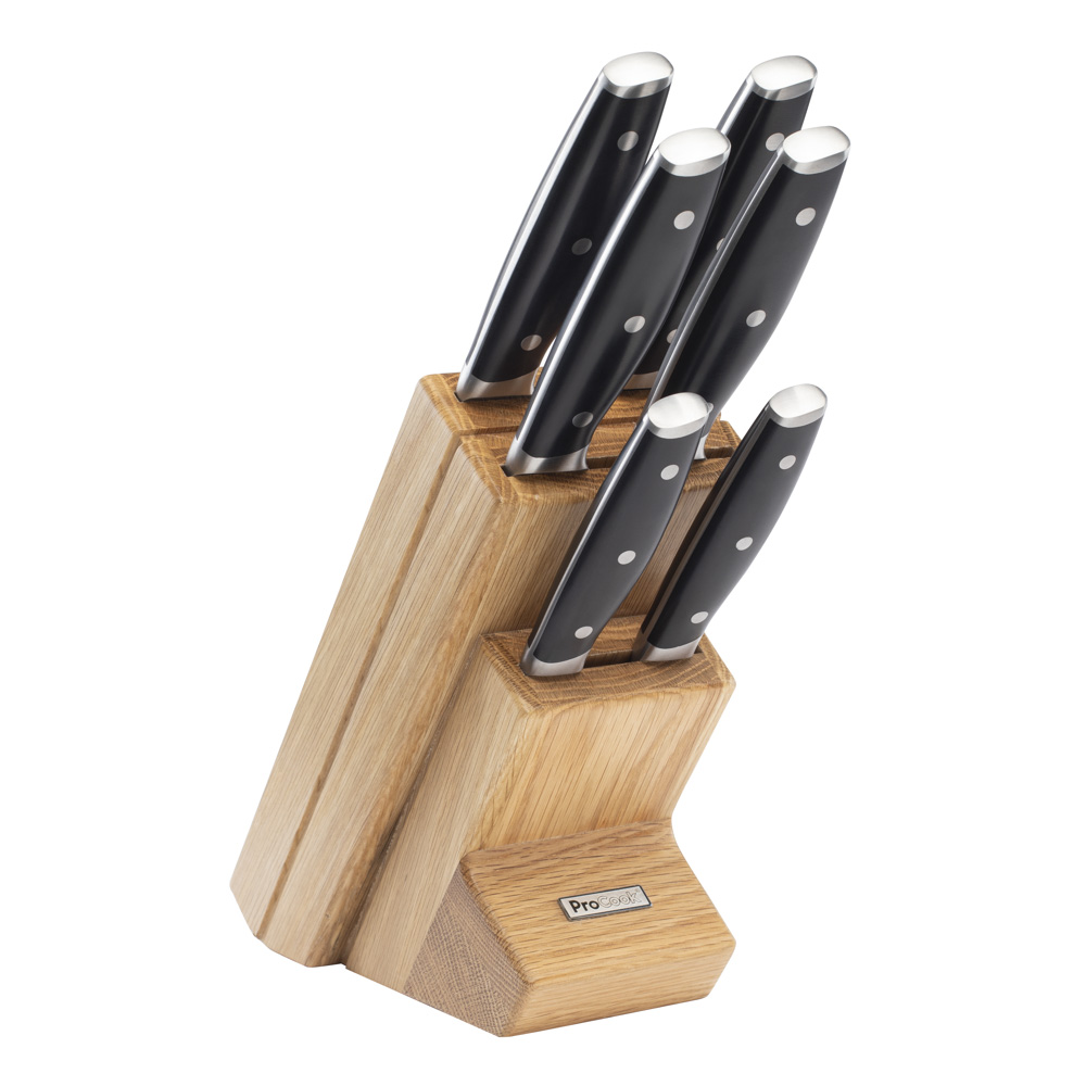 View 6 Piece Knife Set Wooden Block Elite AUS10 Knives by ProCook information