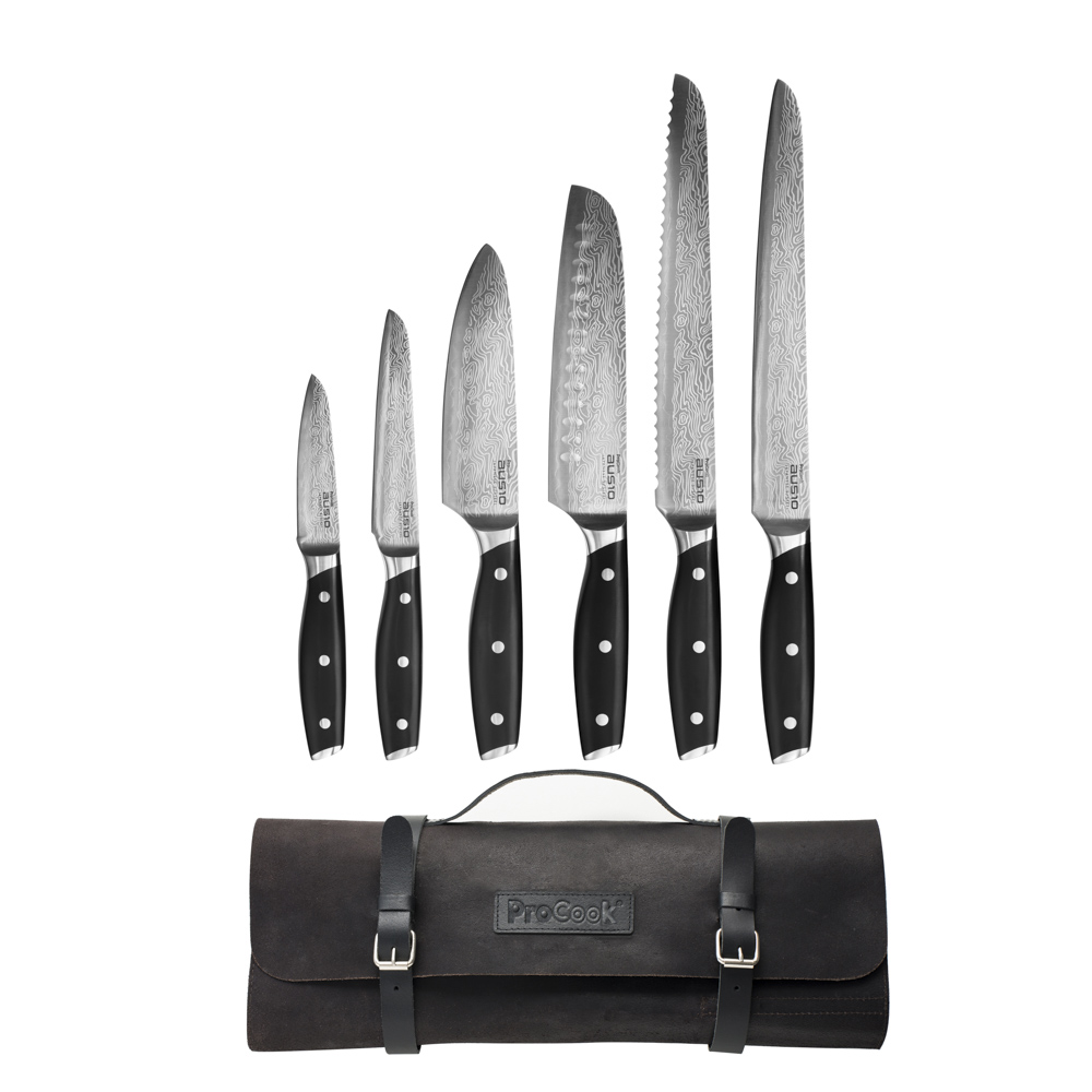 View 6 Piece Knife Set Leather Knife Case Elite AUS10 Knives by ProCook information
