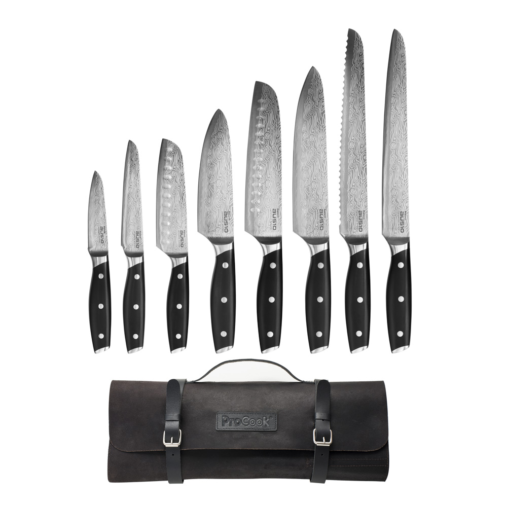 View 8 Piece Knife Set Leather Case Elite AUS10 Knives by ProCook information