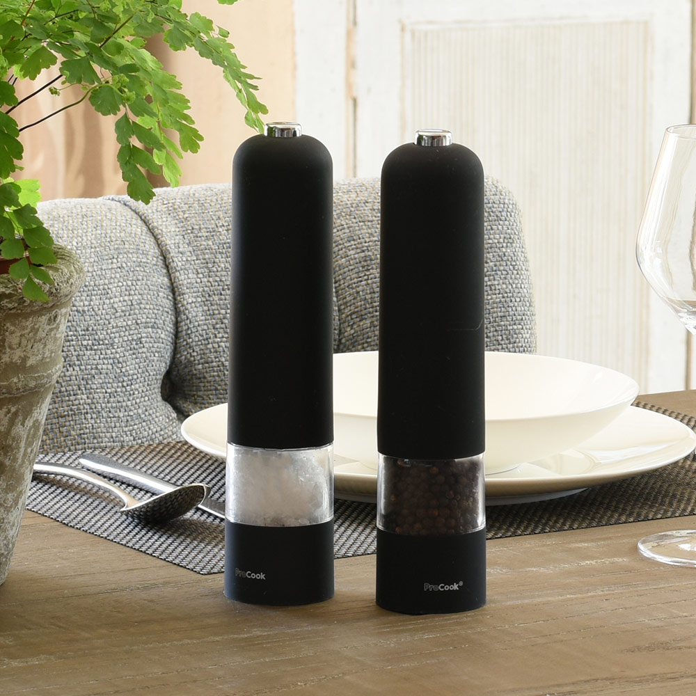 View Electric Salt and Pepper Mill Set Tableware by ProCook information